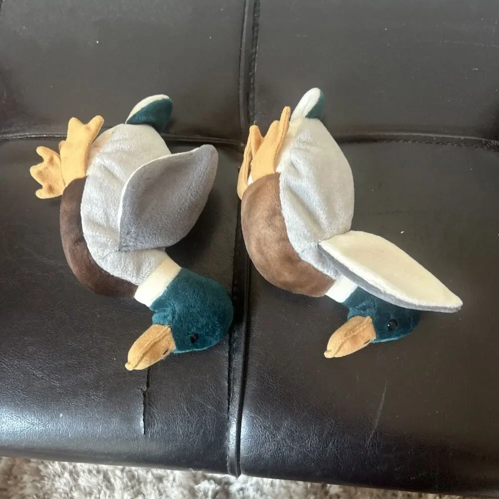 Ty ( Jake ) 1998 Beanie Baby Mallard Duck Gray And Brown With Green Head #A